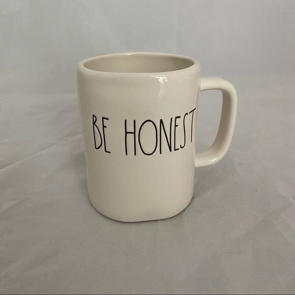 Rae Dunn Mug Be Honest Coffee Tea Home Decor Collector Neutral Classic Farmhouse - Picture 2 of 10